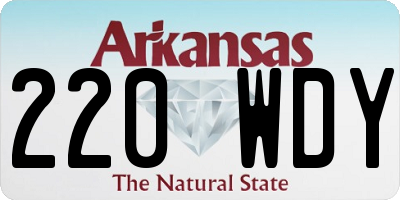 AR license plate 220WDY