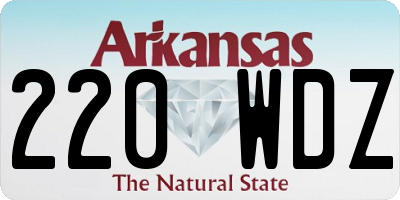 AR license plate 220WDZ