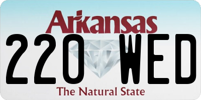 AR license plate 220WED
