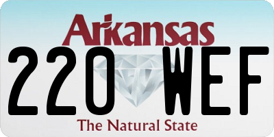 AR license plate 220WEF