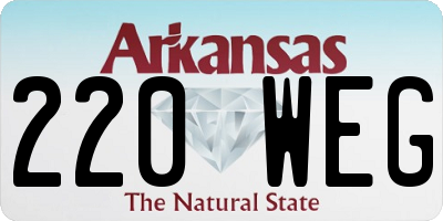 AR license plate 220WEG