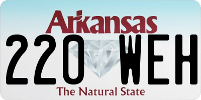 AR license plate 220WEH