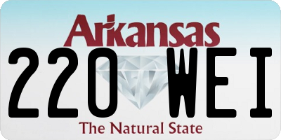 AR license plate 220WEI
