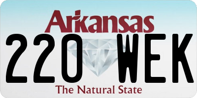 AR license plate 220WEK