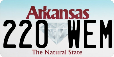 AR license plate 220WEM