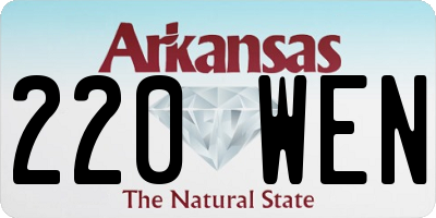 AR license plate 220WEN