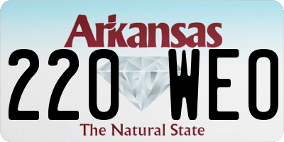 AR license plate 220WEO