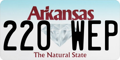 AR license plate 220WEP