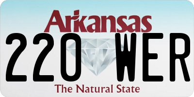 AR license plate 220WER