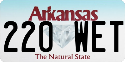 AR license plate 220WET