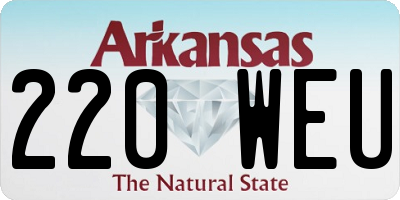 AR license plate 220WEU