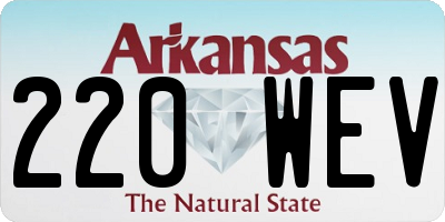 AR license plate 220WEV