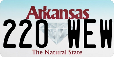 AR license plate 220WEW