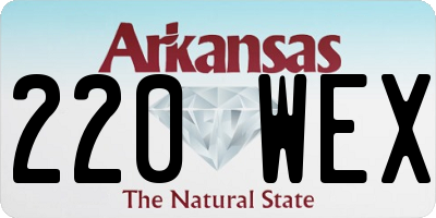 AR license plate 220WEX