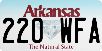 AR license plate 220WFA