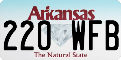 AR license plate 220WFB