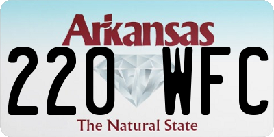 AR license plate 220WFC