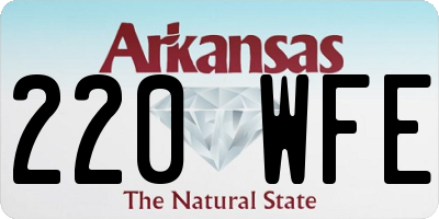 AR license plate 220WFE