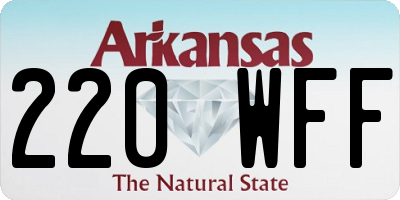 AR license plate 220WFF