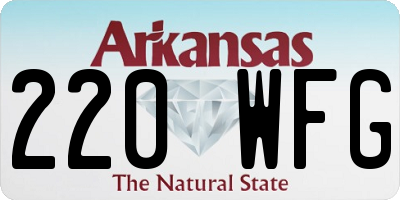 AR license plate 220WFG
