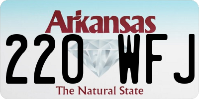 AR license plate 220WFJ