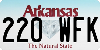 AR license plate 220WFK