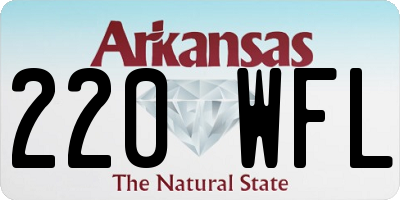 AR license plate 220WFL