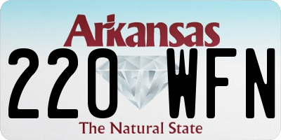 AR license plate 220WFN