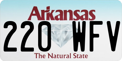AR license plate 220WFV