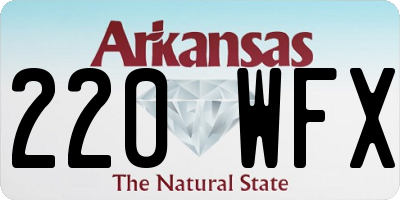 AR license plate 220WFX