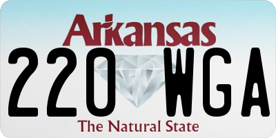 AR license plate 220WGA