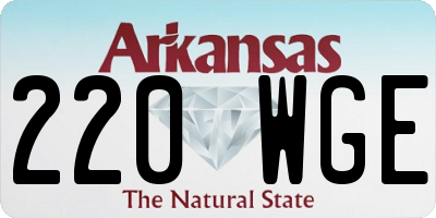 AR license plate 220WGE