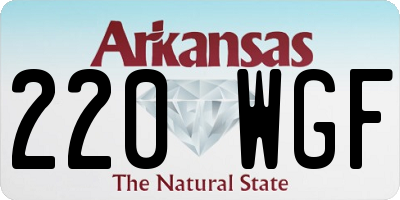 AR license plate 220WGF