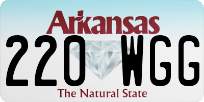 AR license plate 220WGG