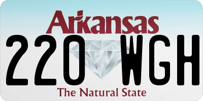 AR license plate 220WGH