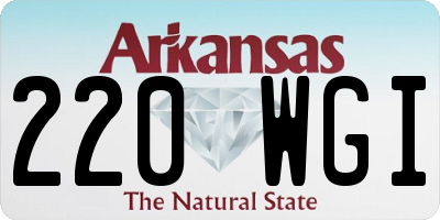 AR license plate 220WGI