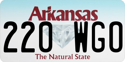 AR license plate 220WGO