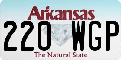 AR license plate 220WGP