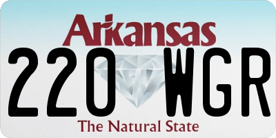 AR license plate 220WGR