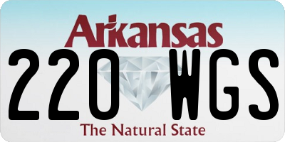 AR license plate 220WGS