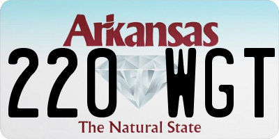 AR license plate 220WGT