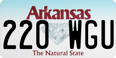 AR license plate 220WGU