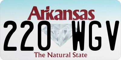 AR license plate 220WGV