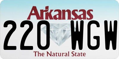 AR license plate 220WGW