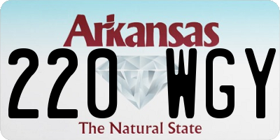 AR license plate 220WGY
