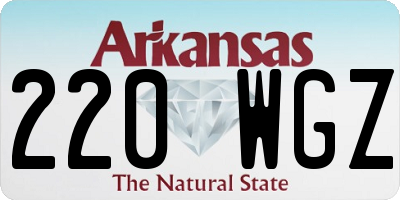 AR license plate 220WGZ