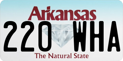 AR license plate 220WHA