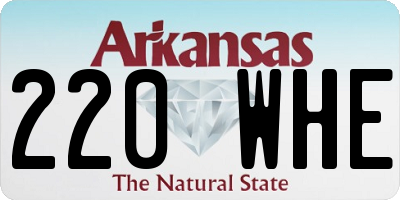 AR license plate 220WHE