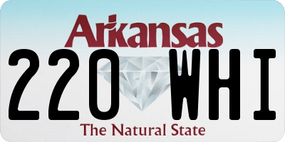 AR license plate 220WHI