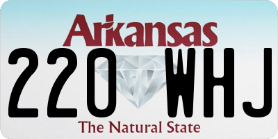 AR license plate 220WHJ